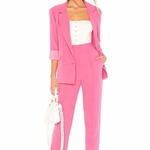 Lovers + Friends pink power suit